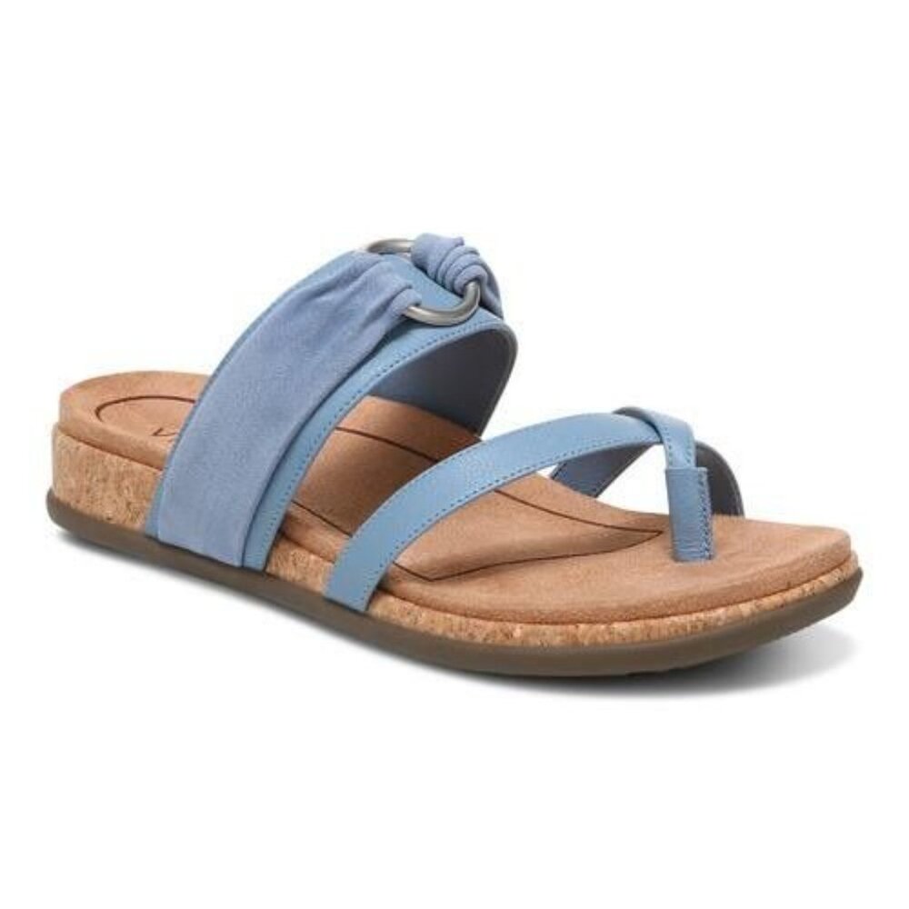 Vionic Copal Landyn Strappy Comfort Sandal in Blue Shadow Size 8